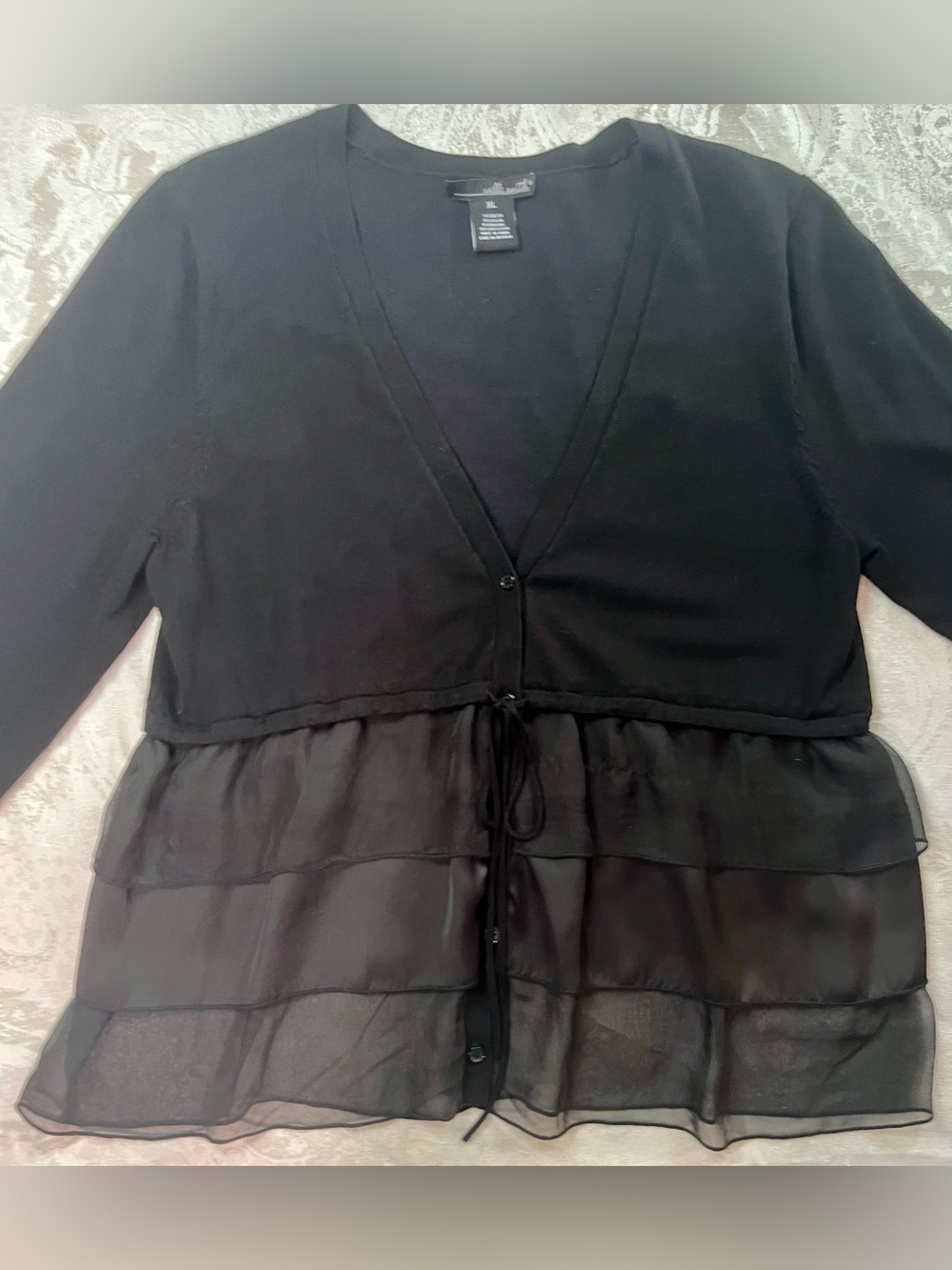 Willi Smith Ruffled Cardigan - Picture 2 of 11